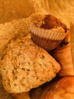 Scones and blueberry  muffins