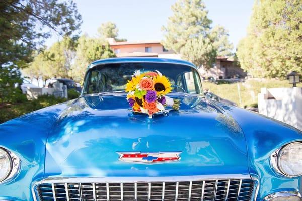 Sunflowers and Chevy's @ glendaleflowers.net Weddings and Events