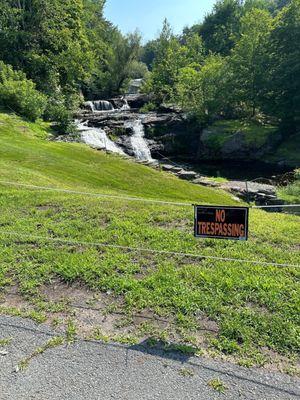 New seating on pavement, not on grass. No longer allowed closer to the falls like in the past.