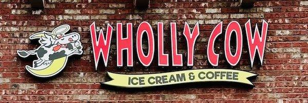 Local Wholly Cow Ice Cream Coffee shop sign Johns Island South Carolina