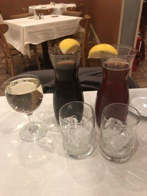 Carafes for soft drinks