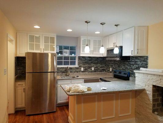 Kitchen lighting and counter top receptacles