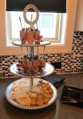 Tiered dessert assortment