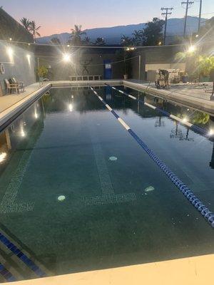 outdoor lap pool and hot tub at The Club Kona