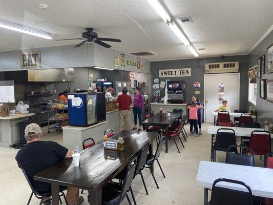 Inside the restaurant