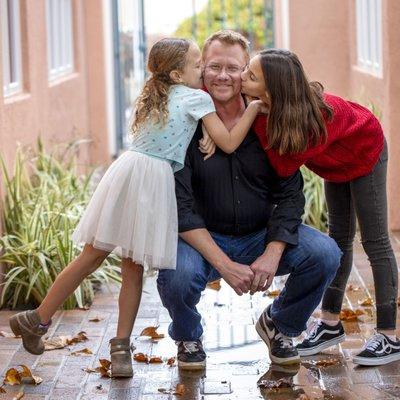 Dr. Dickson and his daughters.