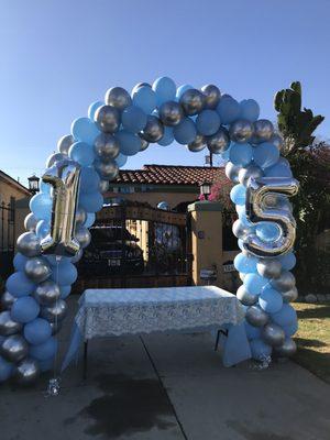 Quinceañera drive-by Party parade.