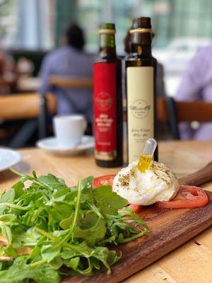 Burrata and white truffle oil