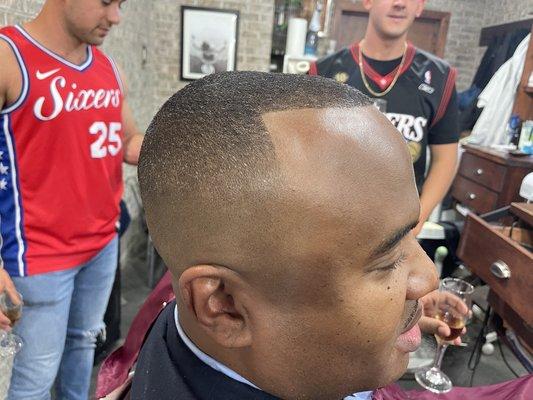 High & tight skin fade