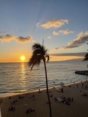 Sunset from the balcony.