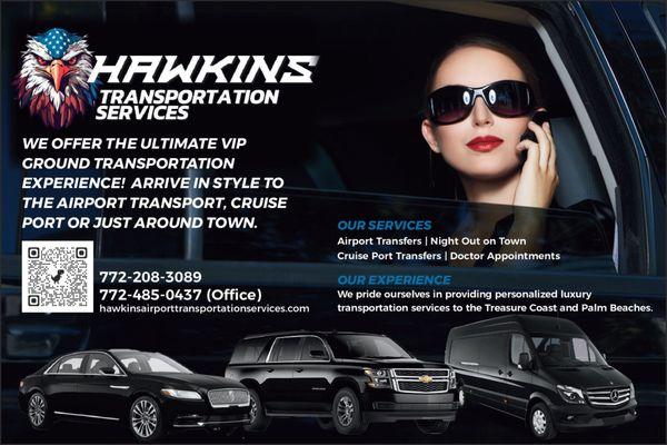 Great transportation services to airport cruise ports or just around town!