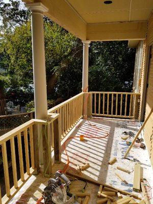 Balcony of Historic project under construction