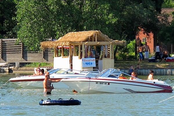 Tiki snack bar.