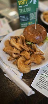 Classic burger with fries