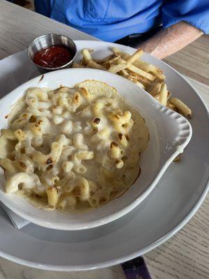 Kids Mac & cheese and fries.