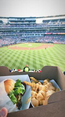 Double Shack Burger and Cheese Fries