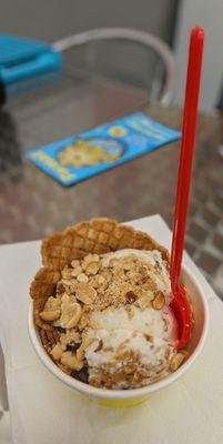 Elephant Ear single dip in waffle bowl