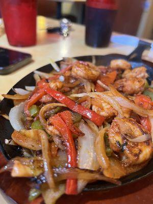 Shrimp fajitas