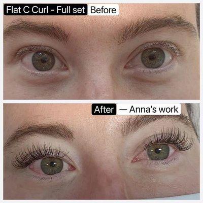 Flat eyelash/C curl by Anna