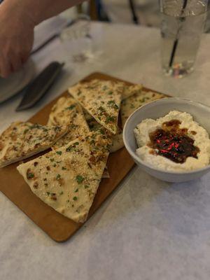 Forno bread with ricotta honey