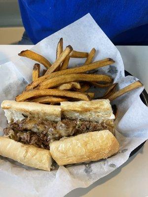 Calif. cheese steak no mushrooms