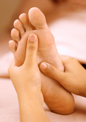 Foot Reflexology helps relax those 27,000 nerve endings in your feet, and affects the whole body therapeutically!