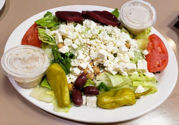 Medium Greek Salad at Mimi's Diner