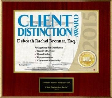 2015 Client Distinction Award from Martindale-Hubbell for distinguished service.