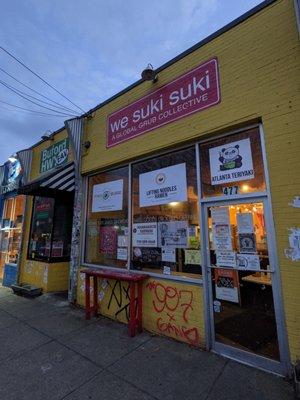 Outside. Storefront. Located inside We Suki Suki.