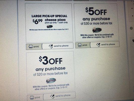 Really good coupons.