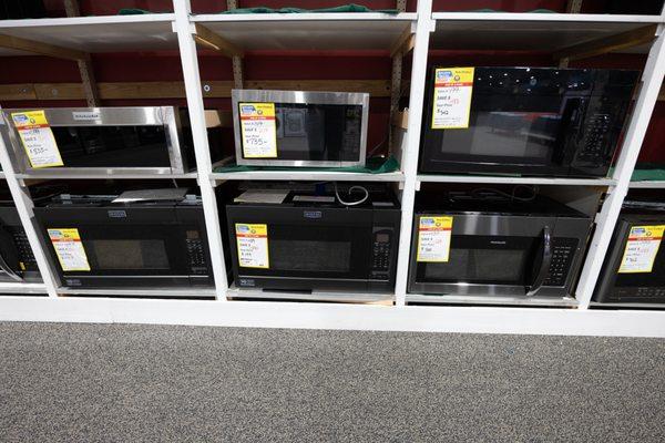 Incredible selection of inbox and out-of-box microwaves.