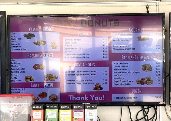 6/20/24 (thu): Donut Menu