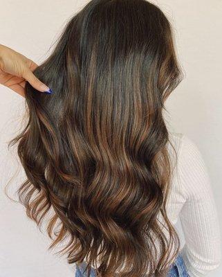 Balayage hair brunette