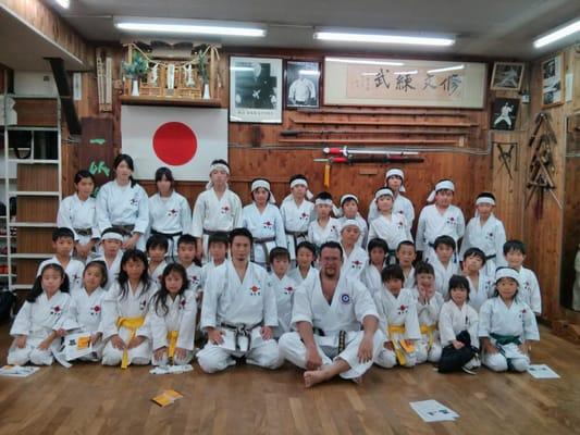 Kenkojuku Hombu Dojo, HachiOji Japan. Class with Okano Kancho.