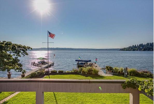 Stunning, expansive waterfront views of Lake Washington.