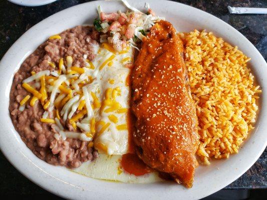 Pick 2 lunch special with cheese enchilada and chile relleno