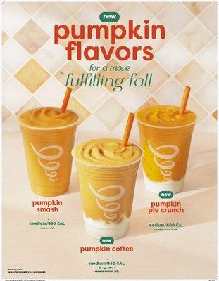 PUMPKIN IS BACK! and with NEW flavors!