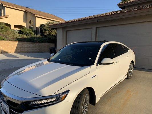 White accord with tinted windows