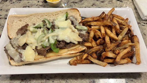 Steak Philly with fries