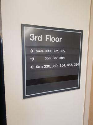 Our office is easy to find on the 3rd floor of the medical building. Suite 307.