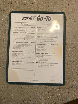 Burnet Go-To menu.