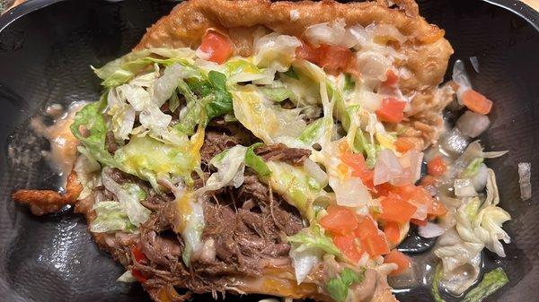 Shredded Beef Indian Taco