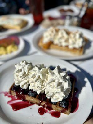 Blueberry Waffle with Lavendar Cream