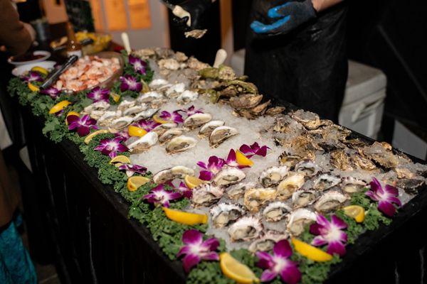 Oyster and Cocktail Shrimp Bar at our wedding - January 29, 2022