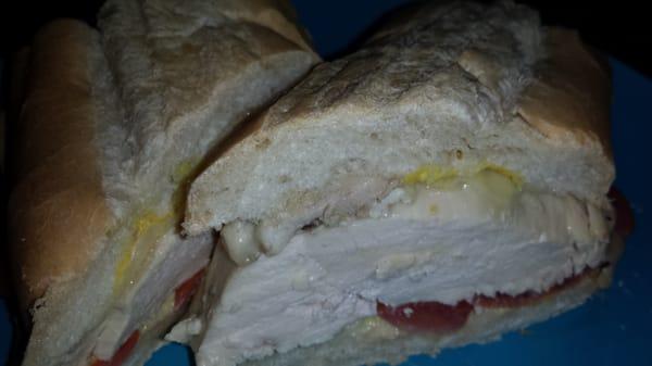 Home made chicken breast and muenster cheese sammich on Casino Cuban bread!