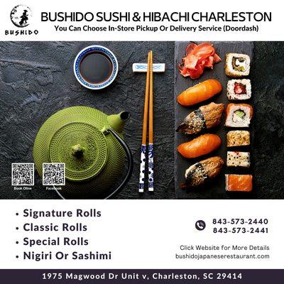 Welcome to Bushido Sushi & Hibachi Charleston