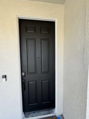 painted the door from white to black