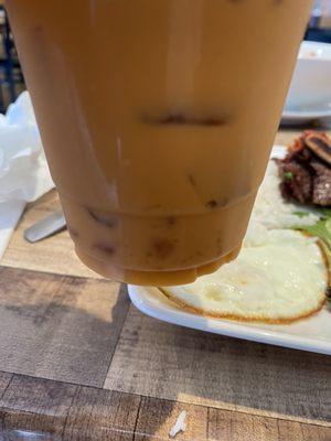 Boba in Thai tea