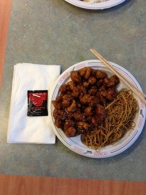 Orange Chicken & Honey Chicken w/ Lo Mein