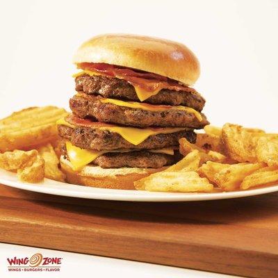 The Widowmaker - 4 1/4 lb. patties smothered with cheese and bacon